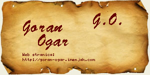Goran Ogar vizit kartica